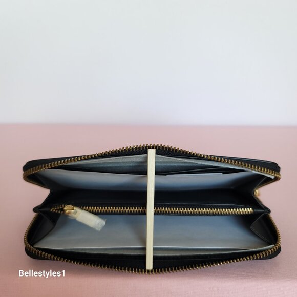 COACH Slim Accordion Smooth Leather Wallet – Black color ⭐ - Picture 13 of 16